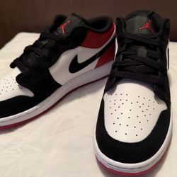 Air Jordan 1 Low – Black/White/Red – Size 6.5Y – Brand New