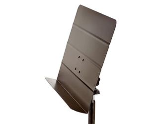GLEAM Sheet Music Stand - Full Metal with Carrying Bag, Phone Holder, Sheet Music Folder and Clip, 5 in 1 Desktop Book Stand - Black