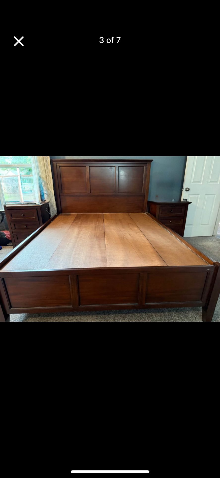 solid mahogany wood Queen Bed 