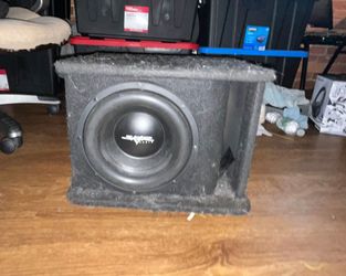 10inch skar subwoofer wit box and amp