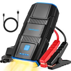 ar Jump Starter, 2000A Peak Battery Jump Starter Portable 12V Jump Box for Vehicles 7.0L Gas and 5.5L Diesel Engines with 4 Modes LED Lights