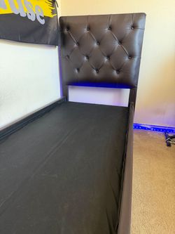 Twin black bed frame