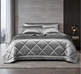 Temperature Regulating Comforter King Size All-Season Comforter Set with 2 Pillowcases