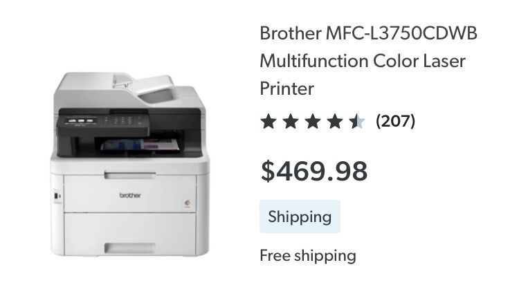 Home Office Setup Brother Printer & HP Laptop