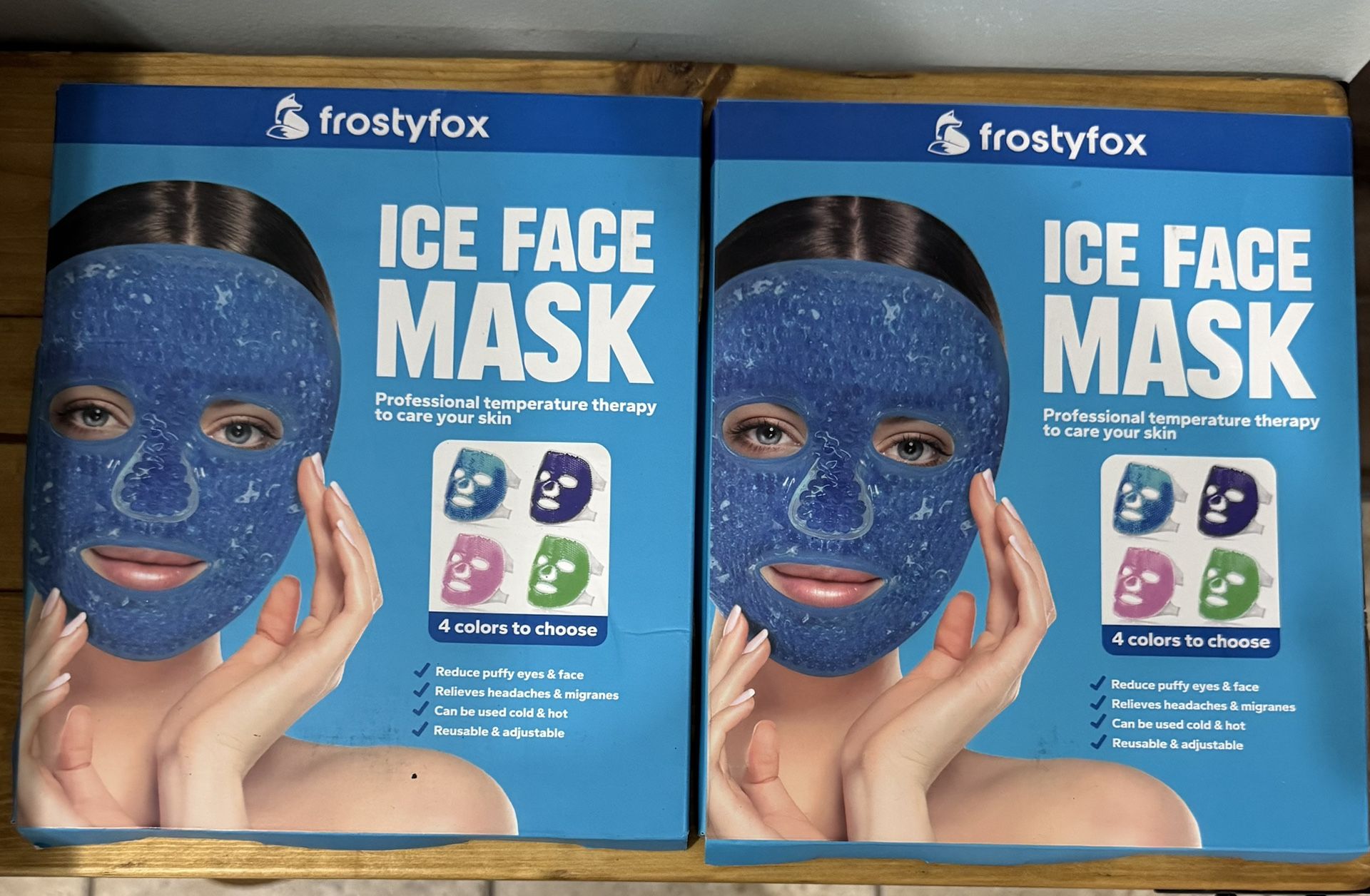 FrostyFox Blue Ice Face Mask 2ct