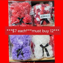 Valentine's Day Rose Bears