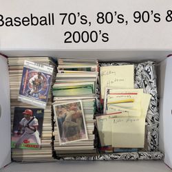 Vintage Baseball Cards 70’s, 80’s, 90’s & 2000’s. 