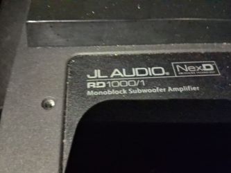 10 inch menace. Jl audio rd 1000 mono  amprocking loud