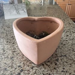 Heart- Shaped Terracotta Planter.