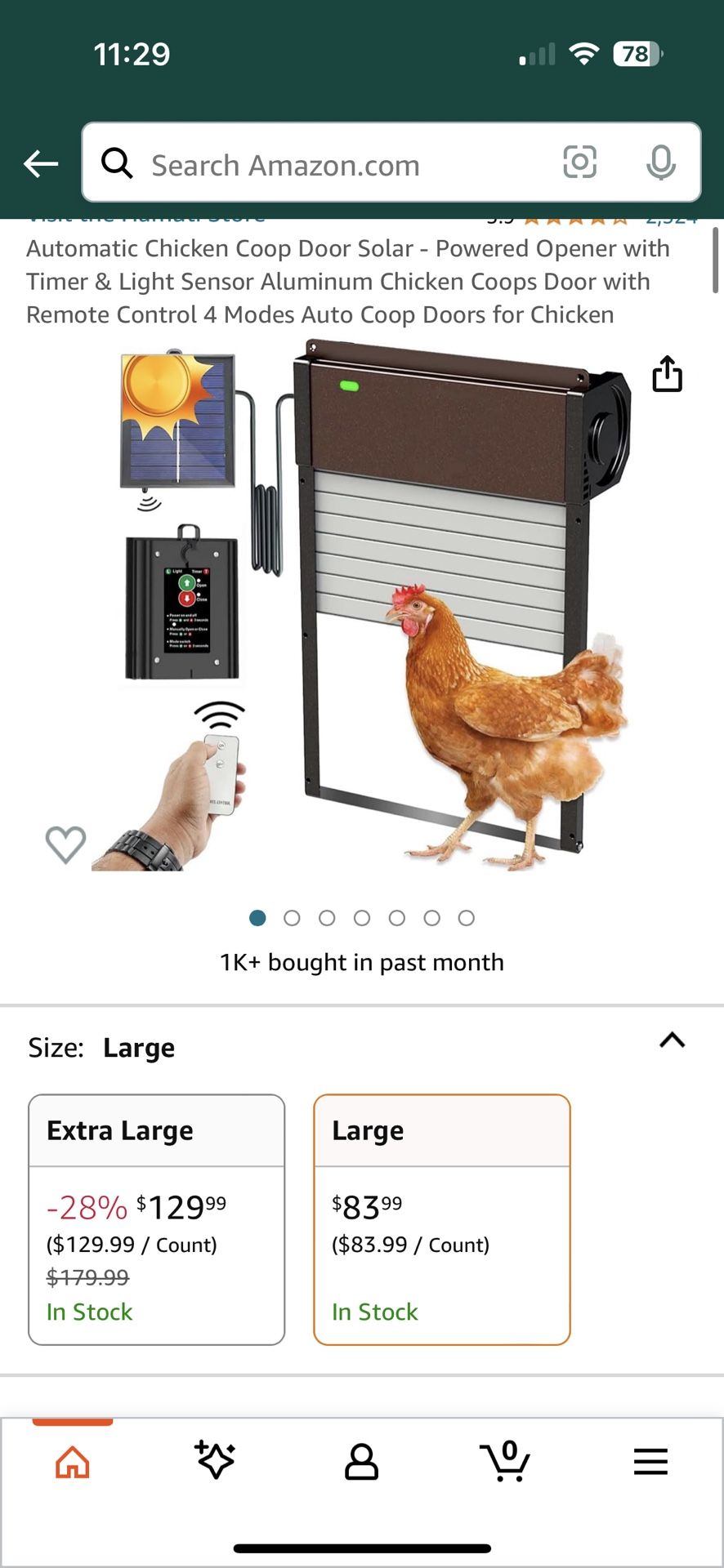 Solar Chicken Coop Door. Brand New