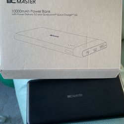 USB C Power Bank with 18W PD & Quick Charge 3.0, BCMASTER 10000mAh Portable Charger, Battery Pack Compatible with iPhone 12/11 Pro Max/12 Mini/SE/XS/X