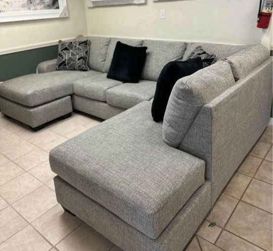 Megginson Gray 2 Piece Sectional Couch