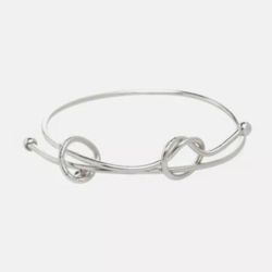 New Just Fab Silver Knot Bracelet