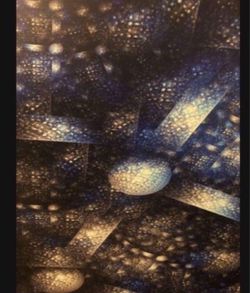 Royal blue black grey canvas wall art