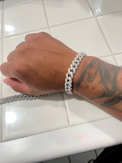 Iced out chain and bracelet