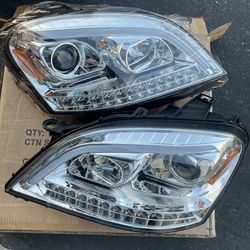 Mercedes ML350 ML500 Headlights 2006–2008 W164 Projector LED Pair NEW