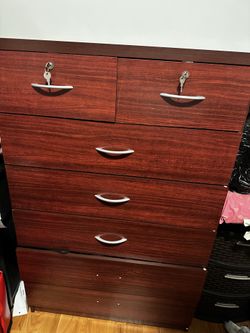 Drawer 7 slots 48 in. H x 31.5 in. W x 18 in. D Chest of Drawer in Mahogany