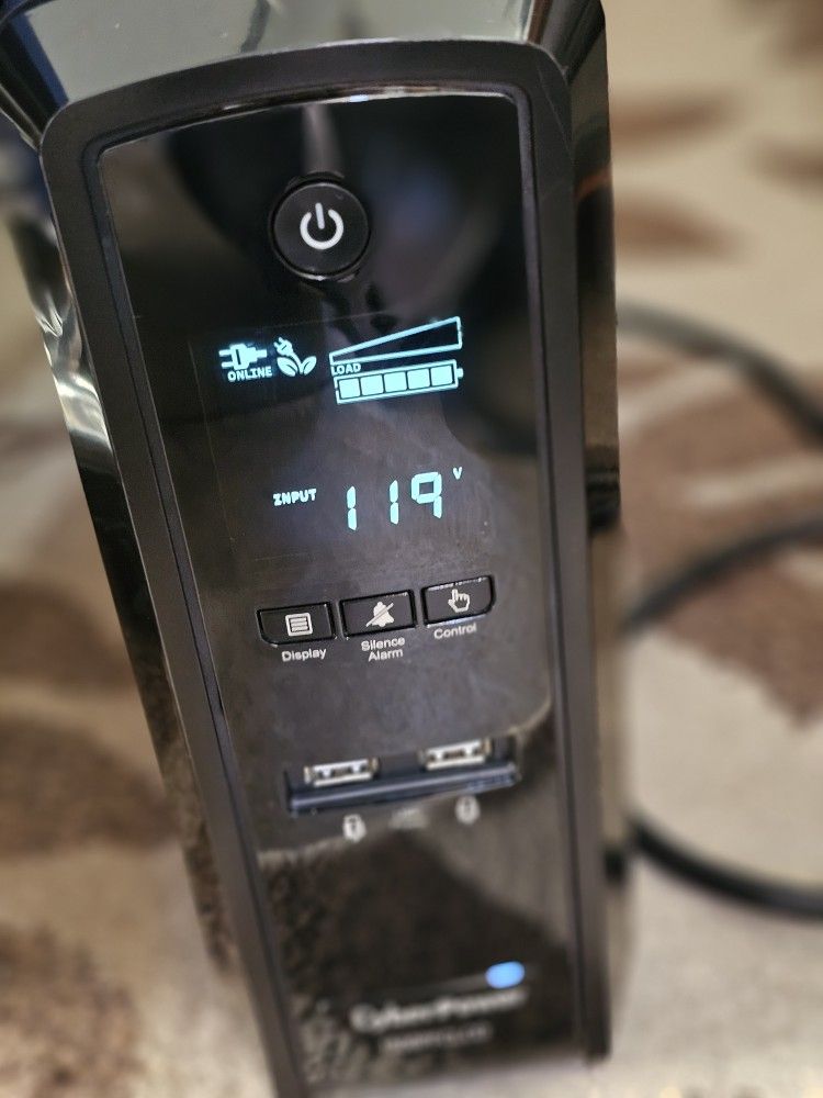CyberPower UPS Battery Backup, 1500PFCLCD w/USB