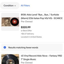 Aldo Landi Bye Bye 45 Record 