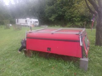Red Truck Topper Camper Shell