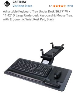 Adjustable Under Desk Keyboard Tray