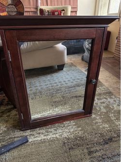 Mahogany Brown Bathroom Cabinet