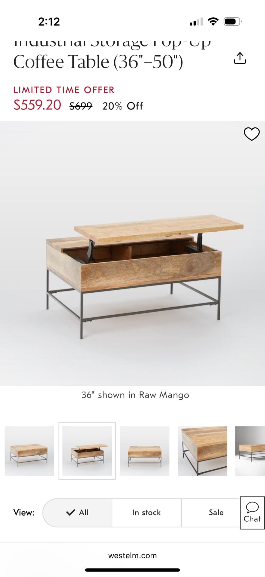 West Elm Coffee Table