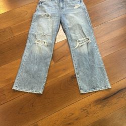Anthropologie Pilcro The Joey Destroyed Slouchy Wide Leg Jeans