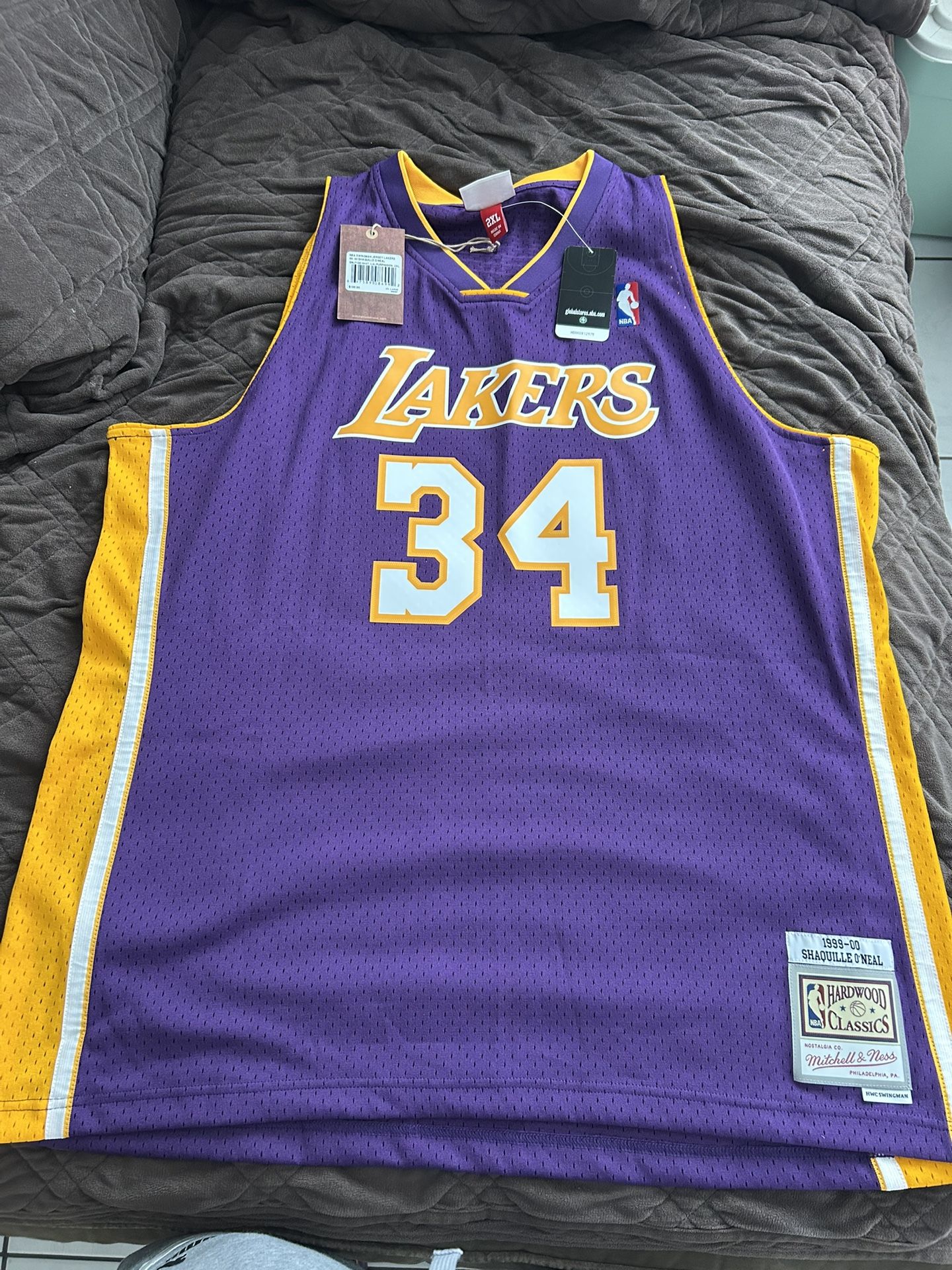 mitchell &ness size 2x lakers shaq