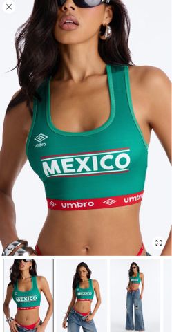 Mexico sports Tank Crop Top Fashion Nova NEW size Small
