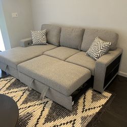 Sectional, With Storage, Bed, Shelves And USB Ports! 
