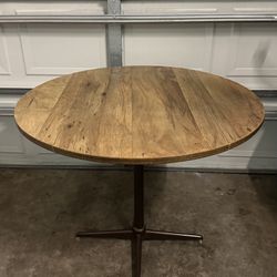 Round wooden table