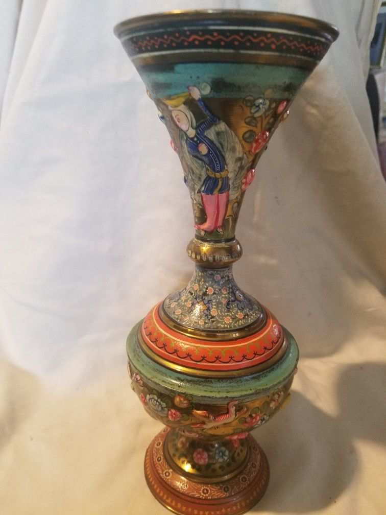 Minakari Vase. Beautiful, Unique  Handmade Art Craft Miniature. Woodland Hills,Ca 