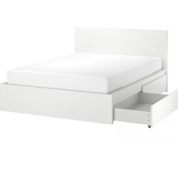 Ikea Queen Bed Frame With Two Rack Storage