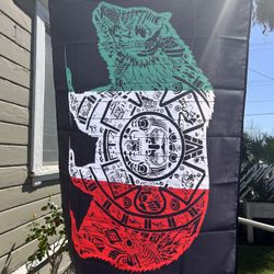 México Aztec Bear Flag Size 3ftx5ft 