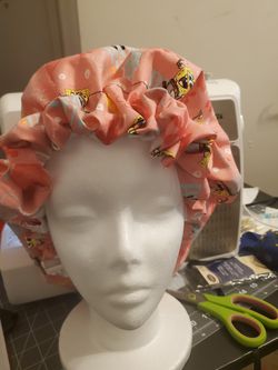 Custom made spongebob hair bonnet
