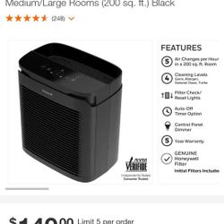 Honeywell Powerplus HEPA Air Purifier Black