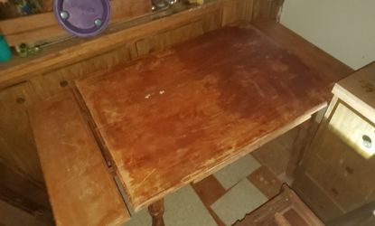 Vintage Wooden Drop - Leaf Dining Kitchen Table