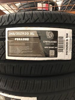 Brand New Tires (1) Pegasus Sport (245/35ZR20XL) (Single) ($79) 1 Yr Road Hazard Warranty