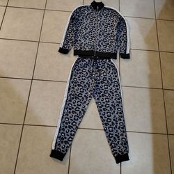 Mens Leopard Print Tracksuit