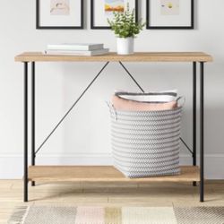 Wood And Metal Console Table