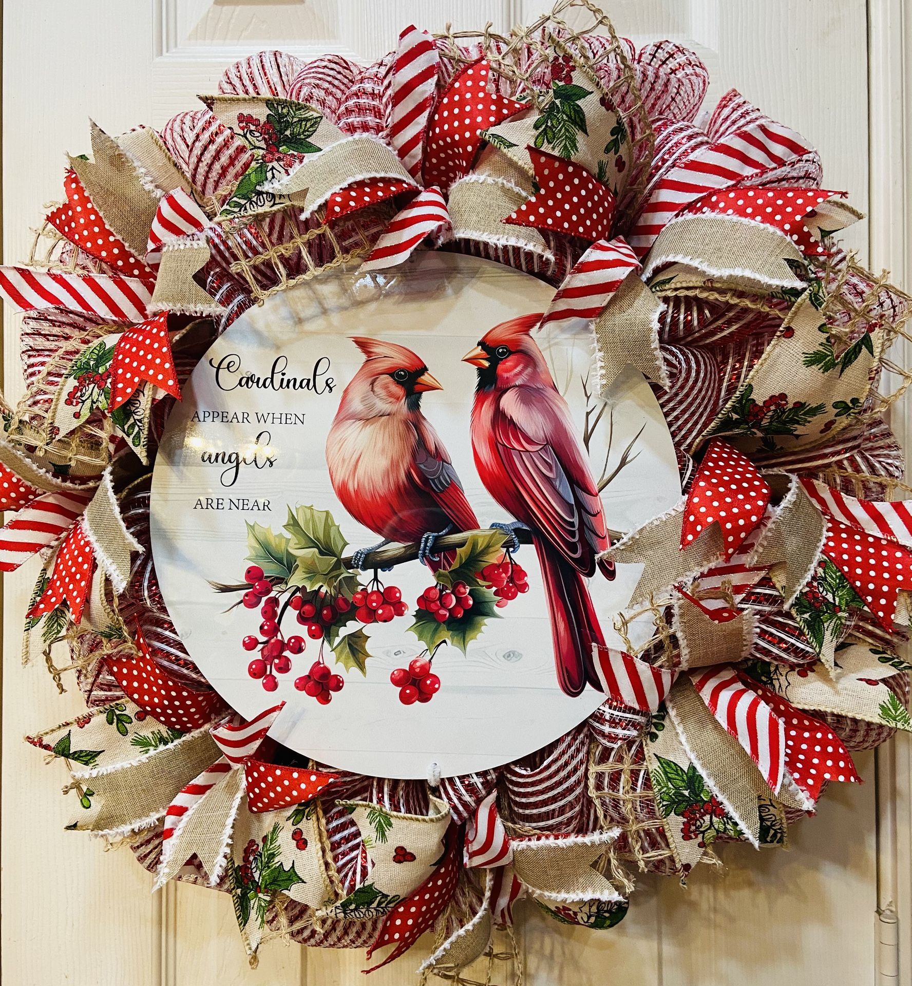 Christmas Cardinal Wreath