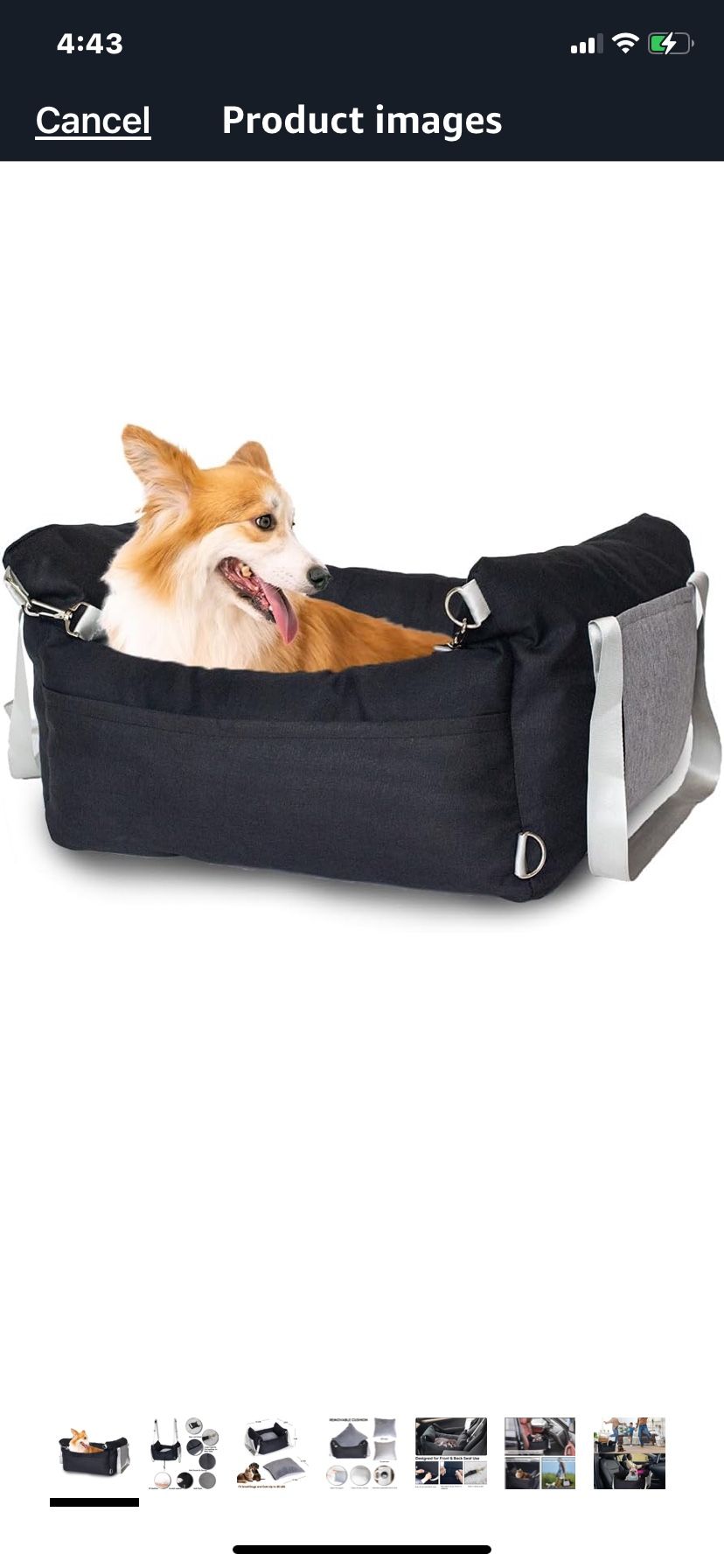 New In Box Dog Car seat Carrier Black 25 Pounds