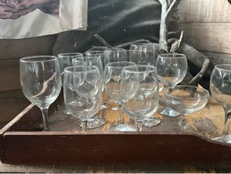 Crystal wine and misc glasses