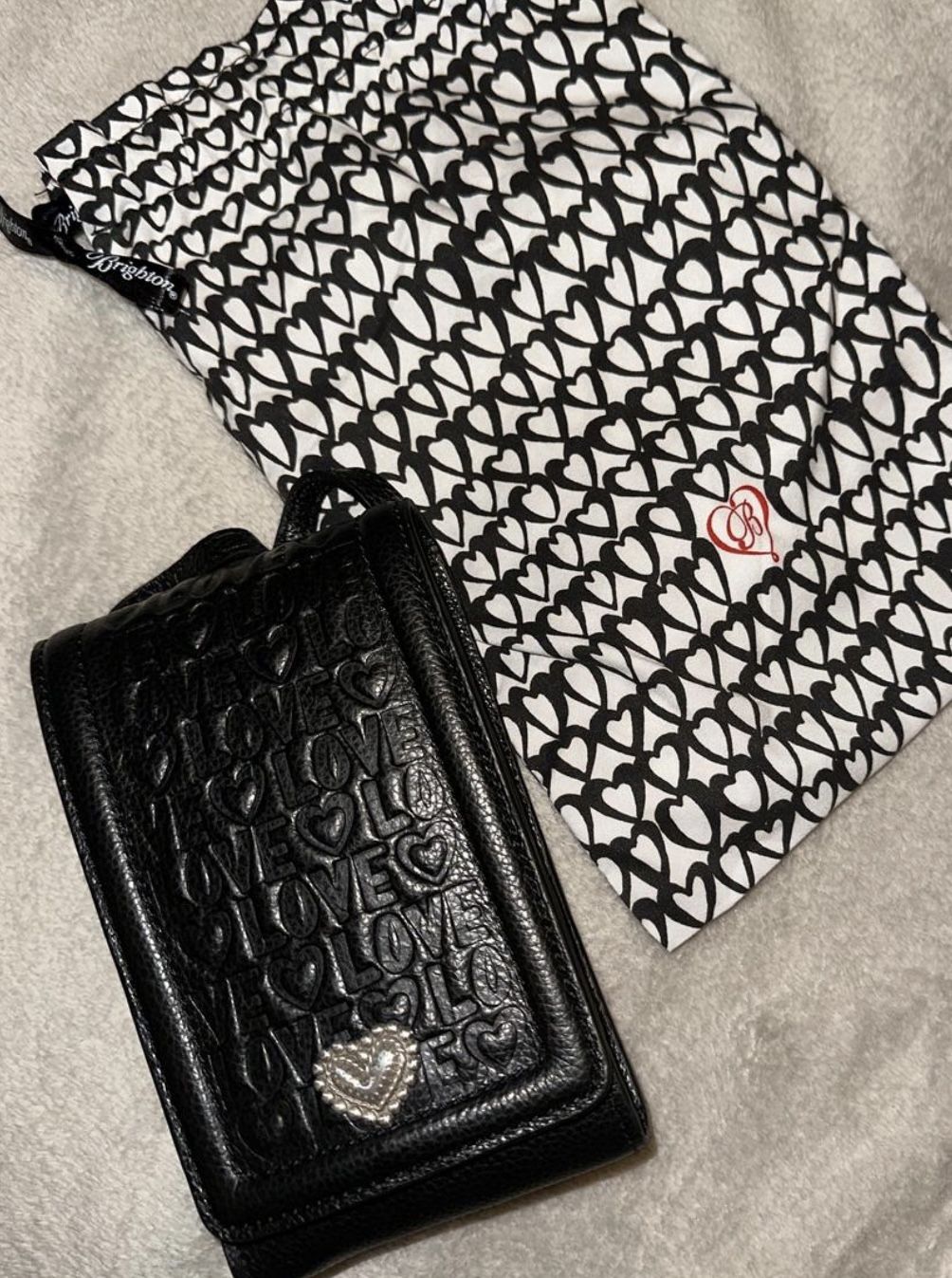 Brighton 'Deeply In Love' Black Phone Organizer