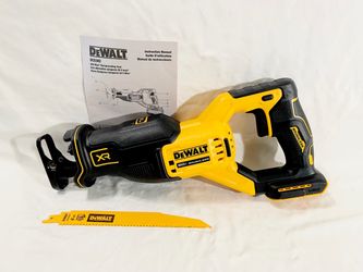 Brand new, never used Dewalt XR model 20 V brushless brushless reciprocating saw with accessory. Retails for $199.