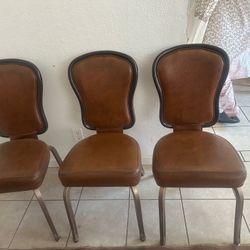 Leather Chairs With Metal Legs