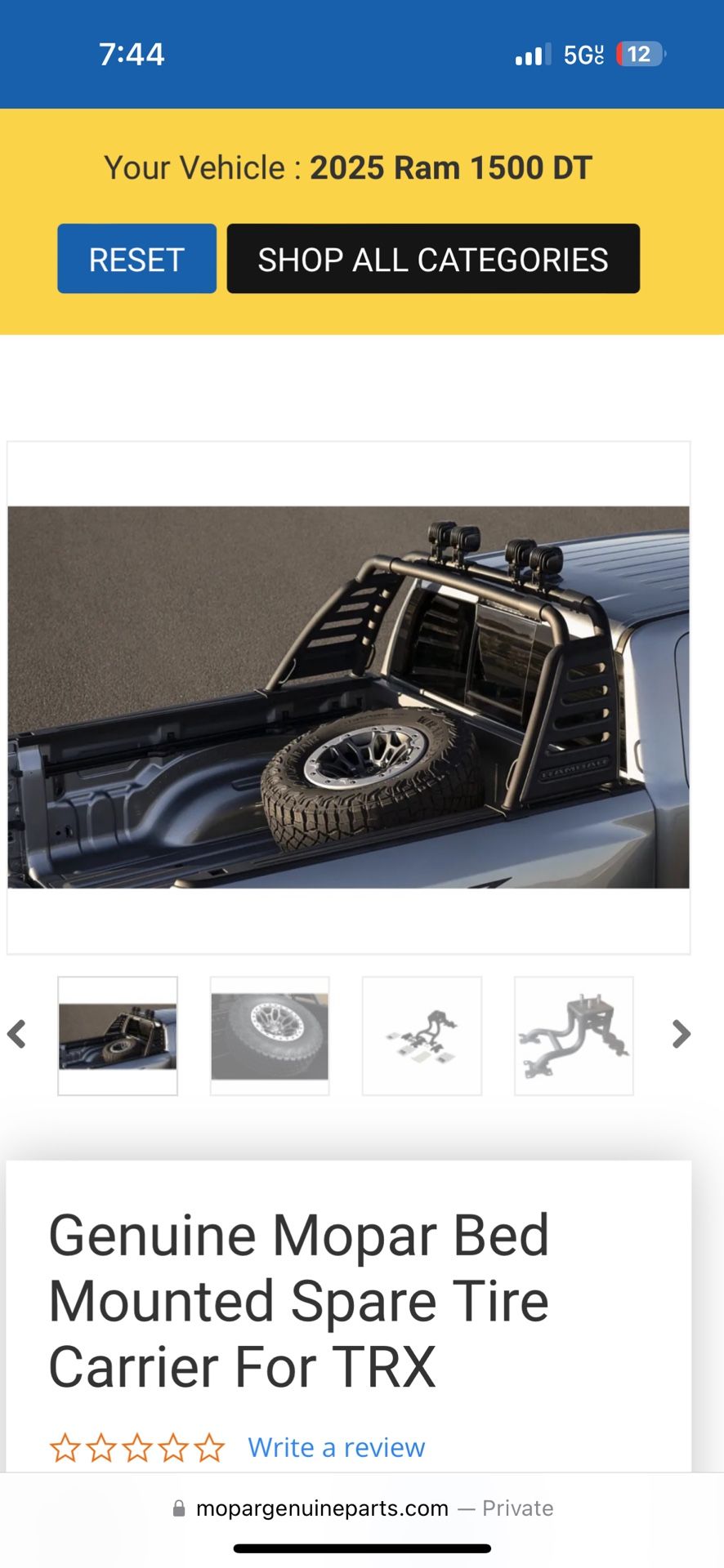 2025 Ram Spare Tire Bed Mount Bracket