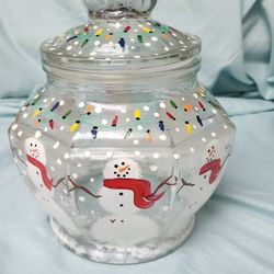 Hand Painted Cookie Jar
