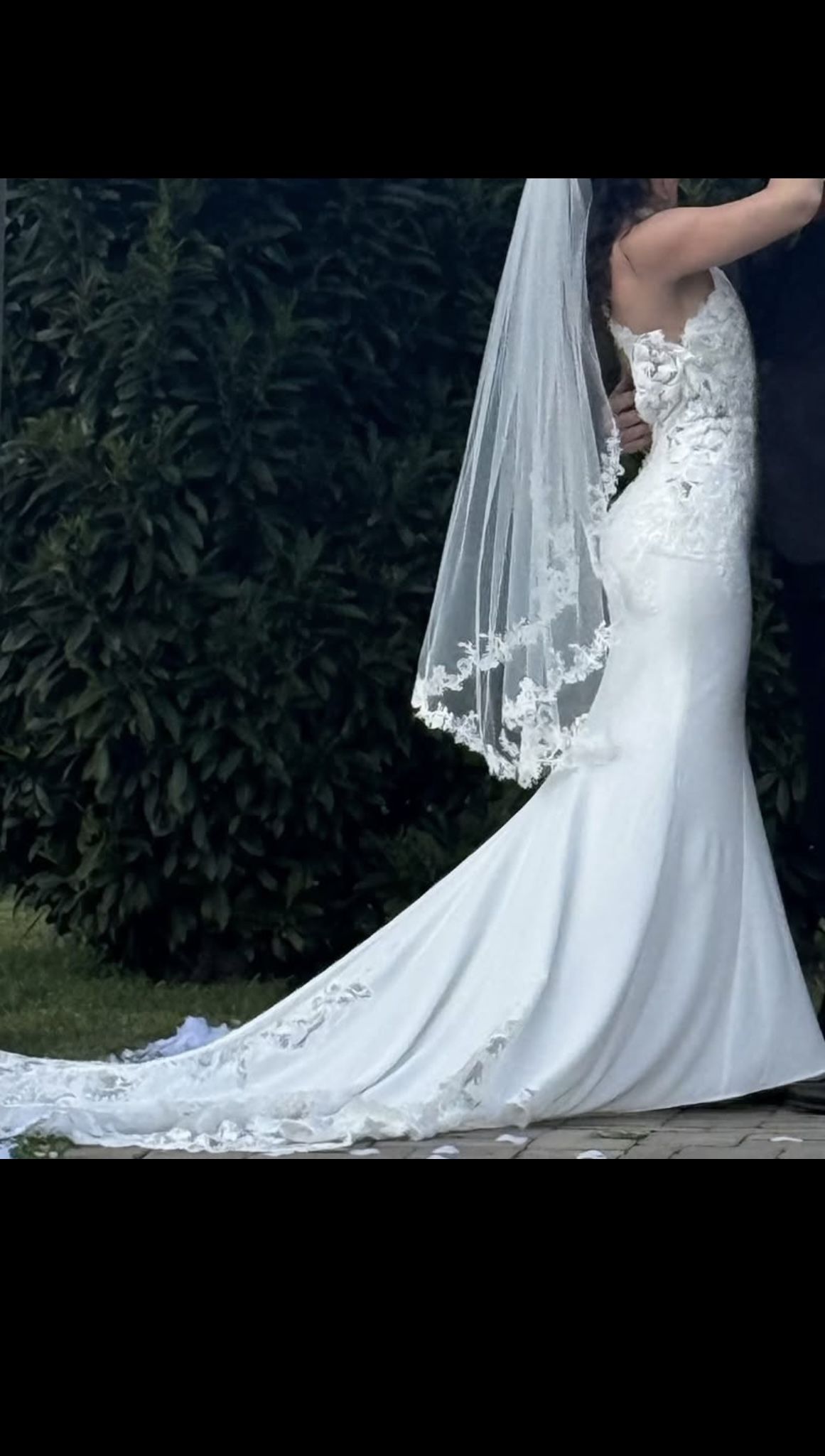 Wedding Dress & Veil - Halter Top 
